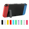 For Nintendo Switch Console 2pcs Replacement Kickstand Back Shell Holder(Transparent White)