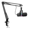 FEELWORLD PM1-AS XLR/USB Dynamic Microphone for Podcasting Recording Gaming Live Streaming with Boom Arm (Black)