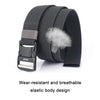 AWMN Men Outdoor Metal Buckle Elastic Nylon Belt, Length: 120cm(Twill Black)