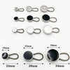 30pcs Jeans Spring Expansion Waist Button Removable Metal Pants Waist Adjustment Button Collar Decoration Button 10mm Black