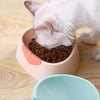 Green Strawberry Cat Bowl - Anti-Slip, Food-Safe PP