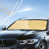 Car Windshield Titanium Sun Protection Heat Insulation Parasol(Small Gold 9958)