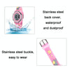 JNEW A380-86664 Children Cartoon 3D Happy Small Elephant Alarm Waterproof Sports LED Digital Watch(Light Purple)