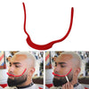 4 PCS Beard Styling Ruler Shaving Tools(Red)
