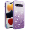 For Samsung Galaxy S10 5G Gradient Glitter Flower All-inclusive Phone Case(Purple)