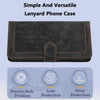 For iPhone XR Tulips Embossed Leather Phone Case with Lanyard(Black)
