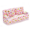 Mini Furniture Flower Sofa 20cm Couch +2 Cushions for Doll House Accessories(Cloth sofa)