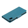 For iPhone XR Embossed Butterfly Pattern Horizontal Flip Leather Case with Card Slot & Holder & Wallet & Lanyard (Blue)