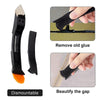 Silicone & Metal Scraper Set (Black) - Glass, Tile & Grout Remover