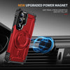 For Samsung Galaxy S24+ 5G Lens Holder MagSafe Phone Case(Red)