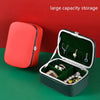 HN-002 Travel Mini Portable PU Ear Stud Jewelry Storage Box(Red)
