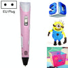 Hand-held 3D Printing Pen, EU Plug(Pink)