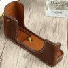 1/4 inch Thread PU Leather Camera Half Case Base for FUJIFILM XE4 (Coffee)