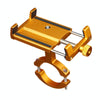 2pcs Aluminum Alloy Bicycle Mobile Phone Holder Motorcycle Mobile Phone Navigation Bracket Electric Motorcycle Hand Rack(Gold (Handlebar Style))