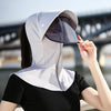 Ice Silk Sun Shade Hat Summer Face Mask Hat Cycling Sun Hat, Size: One Size(Light Gray)