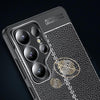 For Samsung Galaxy S25 Ultra 5G Litchi Texture Shockproof TPU Phone Case(Black)