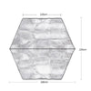 Outdoor Large Hexagonal Double Sided Aluminum Film Moisture Pad Waterproof Heat Insulation Camping Equipment Tent Picnic Pad(Silver)