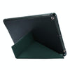 For iPad 10.2 2021 / 2020 / 2019 Airbag Deformation Horizontal Flip Leather Case with Holder & Pen Holder(Dark Green)