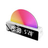 S286 Sunset Light LED Digital Display Electronic Clock USB Plug-in Desktop Temperature Alarm Clock(White)