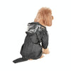 Waterproof Dog Raincoat with Harness, Hood & Lead, M (Black)