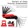 West Biking 16 In 1 Bicycle Repair Tool Multi-Function Wrench Hex Tool Riding Equipment(Black Red)