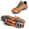 1 Pair  18 Large Spikes Crampons Outdoor Winter Walk Ice Fishing Snow Shoe Spikes,Size:  L Orange