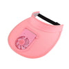 USB Rechargeable Fan Hat Summer Sunshade Large Brim Empty Top Sun Hat(Pink)