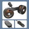 F6207 Car Rear Seat Zip Lock USB Double Head Fan, Model: Cigarette Lighter with USB