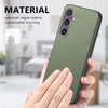 For Samsung Galaxy S21 FE 5G Twill Fabric Leather Skin Back Phone Case(Green)