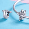 S925 Sterling Silver Naughty Cat Beads DIY Bracelet Necklace Accessories