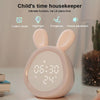 Creative Multifunctional Cartoon Time Rabbit Smart Alarm Clock(Pink)
