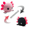 2 PCS Cute Plush Flip Toy Double-Sided Doll(Pink Black Axolotl)