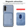 For Samsung Galaxy A36 5G Carbon Fiber Leather Card Magsafe Phone Case(Blue)