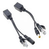 RJ45 PoE Injector Splitter Kit - 2.1x5.5mm Black