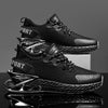 Men Casual Sneakers Tide Luxury Shoes Trainer Breathable Running Shoes, Size: 43(Black Silver)