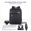 OUMANTU 9002A Business Laptop Bag Men Casual Backpack with External USB Port(Black)