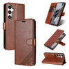 For Samsung Galaxy S24 5G AZNS Sheepskin Texture Flip Leather Phone Case(Brown)