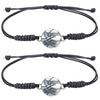 2pcs Hand-Woven Adjustable Alloy Baseball Football Basketball Volleyball Bracelet(2)