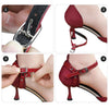 1 Pair No Installation Triangle High Heels Anti-Drop Laces(Matt Black)