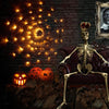 LED Spider Web Lamp with Remote Control Halloween Atmosphere Decoration Props, Power: USB-in