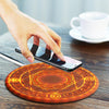 10W Magic Array Qi Standard Wireless Fast Charger Charging Pad with Voice For iPhone, Galaxy, Huawei, Xiaomi, LG, HTC and Other QI Standard Smart Phones (Brown)