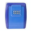 Secure Wall-Mounted Key Safe Box - Blue - Nail-Free