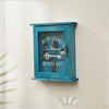 Entry Wooden Wall Hanging Key Storage Box, Spec: Blue with 3 Seamless Nails