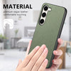 For Samsung Galaxy S24+ 5G Twill Fabric Leather Skin Back Phone Case(Green)