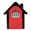 Wall Mounted Key Safe Box - 4 Digit Combination Lock (Red)