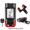 3 In 1 Wireless Bicycle Code Meter Lamp Strong Light Front Light, Colour: Upgrade Floating (Red)