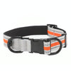 Reflective Dog Collar, Orange, Large - Nylon, Safety