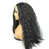 Women Chemical Fiber Middle Split Corn Perm Small Curly Long Wig(Black)
