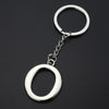 Double-Sided Three-Dimensional Plating Alphabet Keychain, Style: O