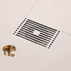 All Copper Brushed Anti-Odor Floor Drain Gravity Copper Core Bathroom Floor Drain, Specification: 9x14cm Long Medium Drain